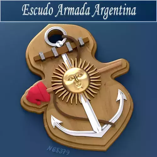 Escudo de la Armada Argentina 3D print model