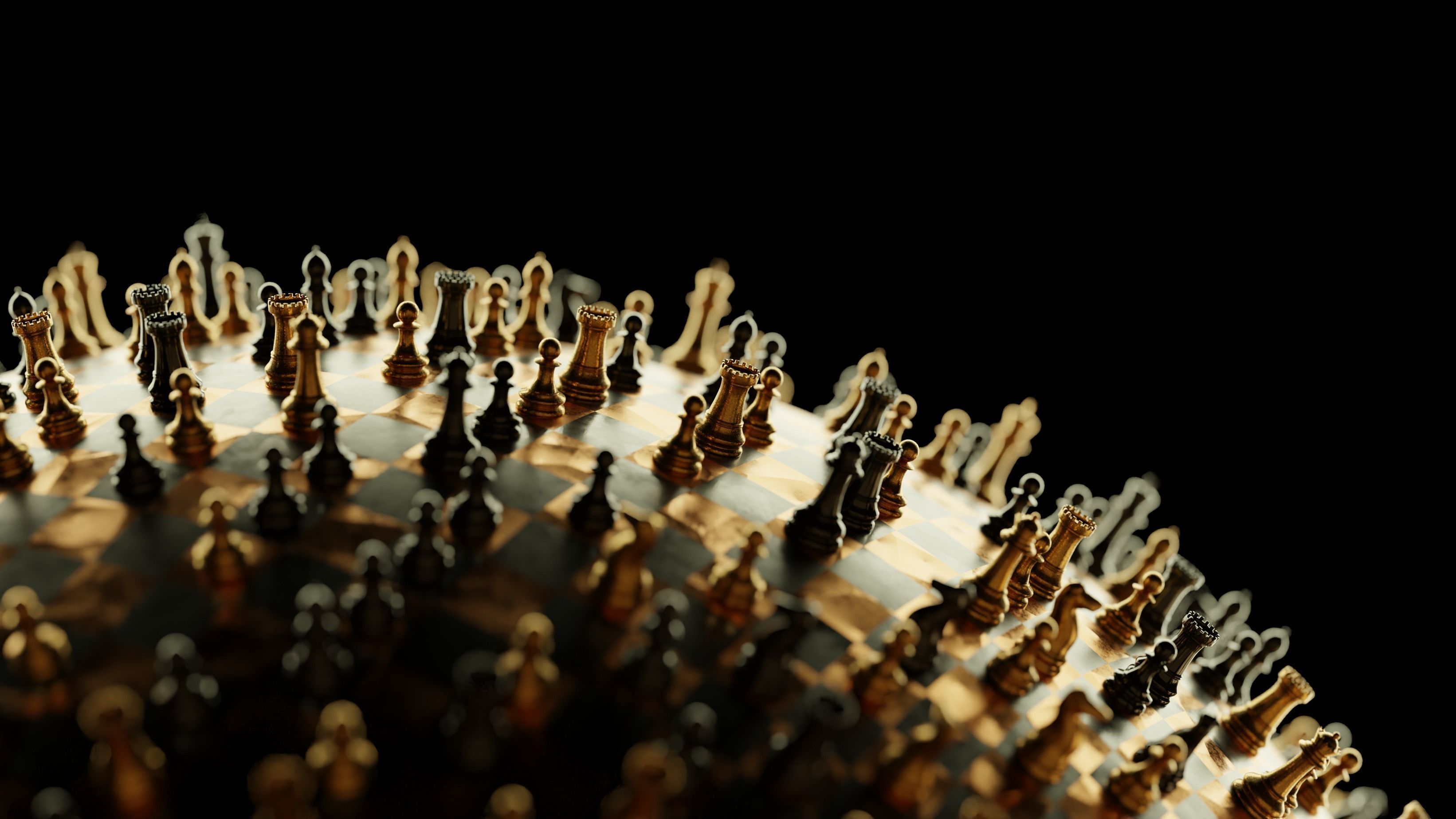 Chess globe 3D model_4