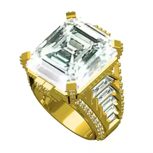 Emerald Stone Cocktail Ring