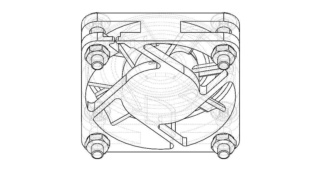4010 Cooling Fan 12VDC with Grill 3D model_14