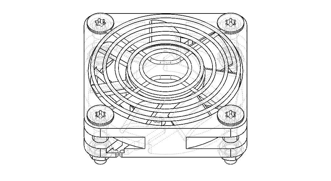 4010 Cooling Fan 12VDC with Grill 3D model_8