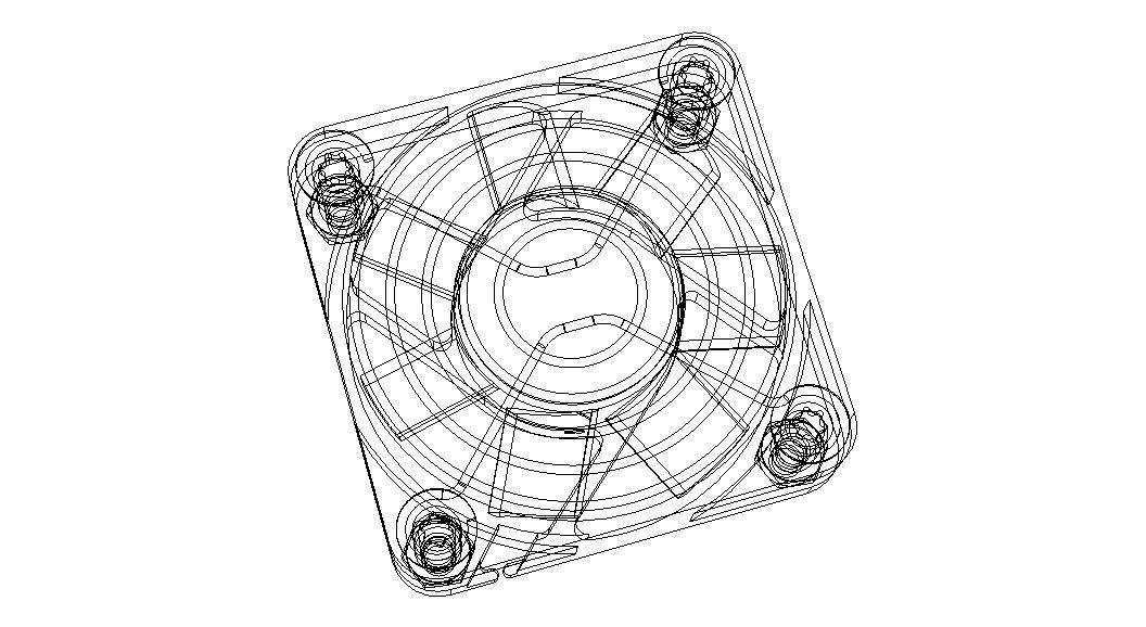 4010 Cooling Fan 12VDC with Grill 3D model_30