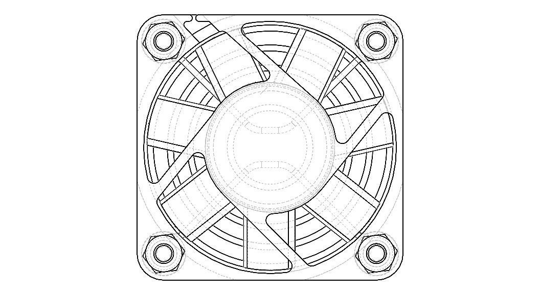 4010 Cooling Fan 12VDC with Grill 3D model_17