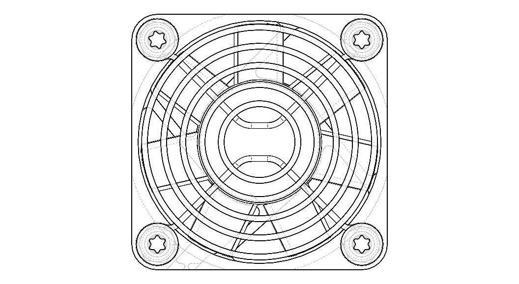 4010 Cooling Fan 12VDC with Grill 3D model_5