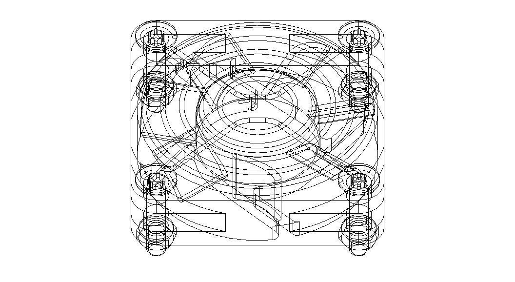 4010 Cooling Fan 12VDC with Grill 3D model_15