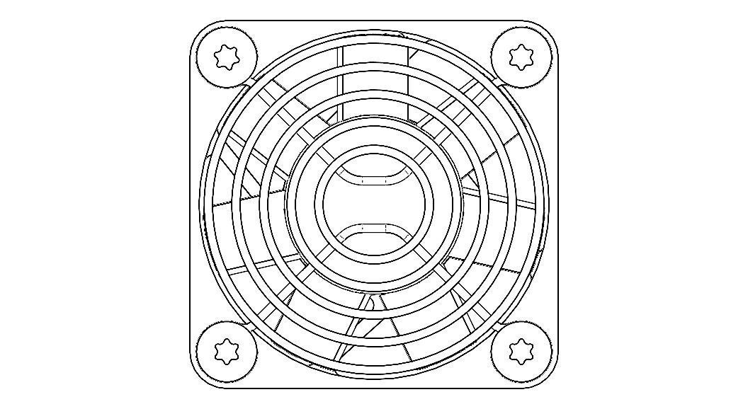 4010 Cooling Fan 12VDC with Grill 3D model_4