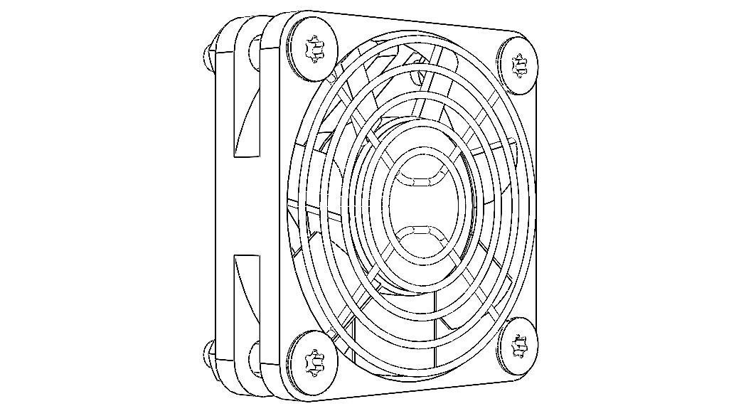 4010 Cooling Fan 12VDC with Grill 3D model_25