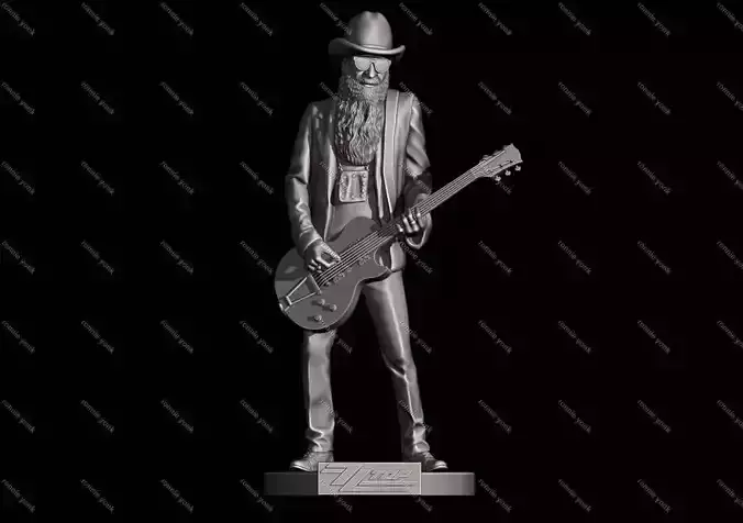  Billy Gibbons ZZ Top 3Dprinting