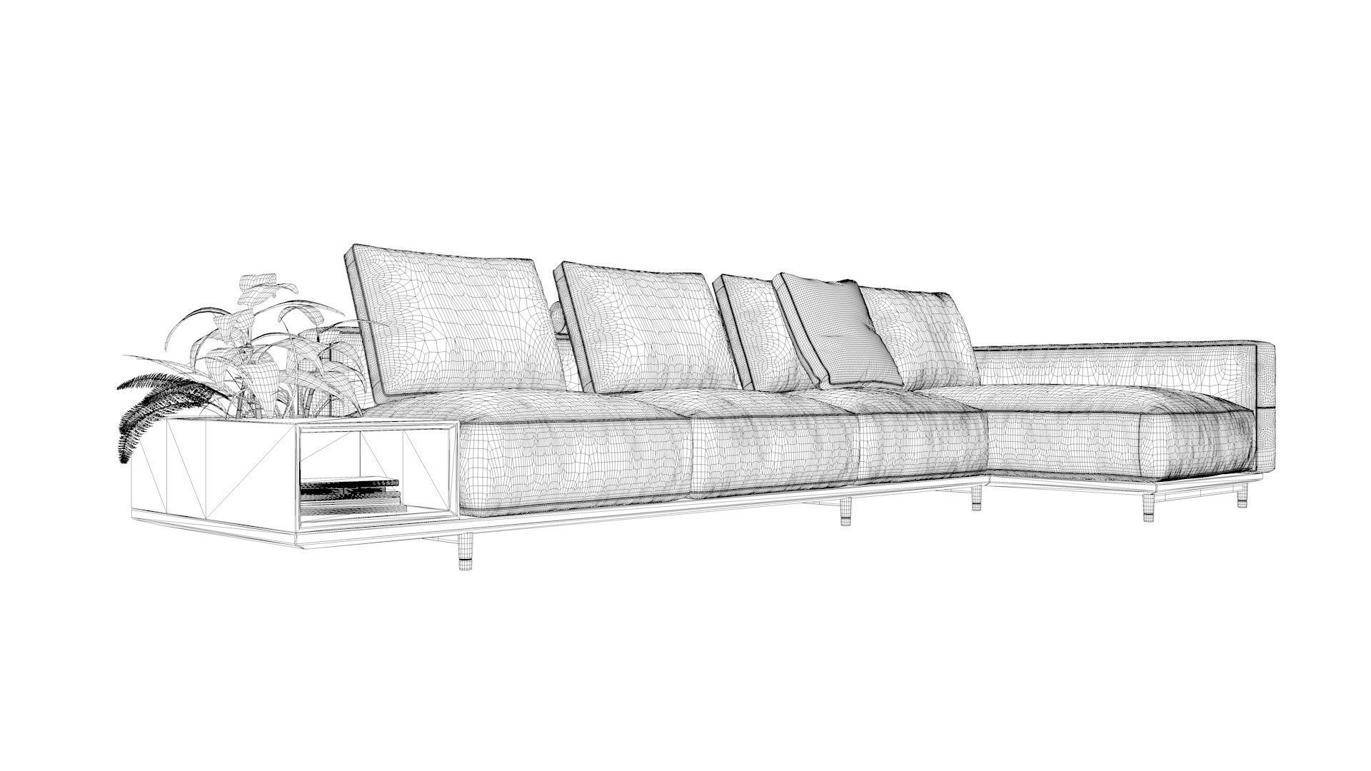 Modern Interior Sofa 3D model_9