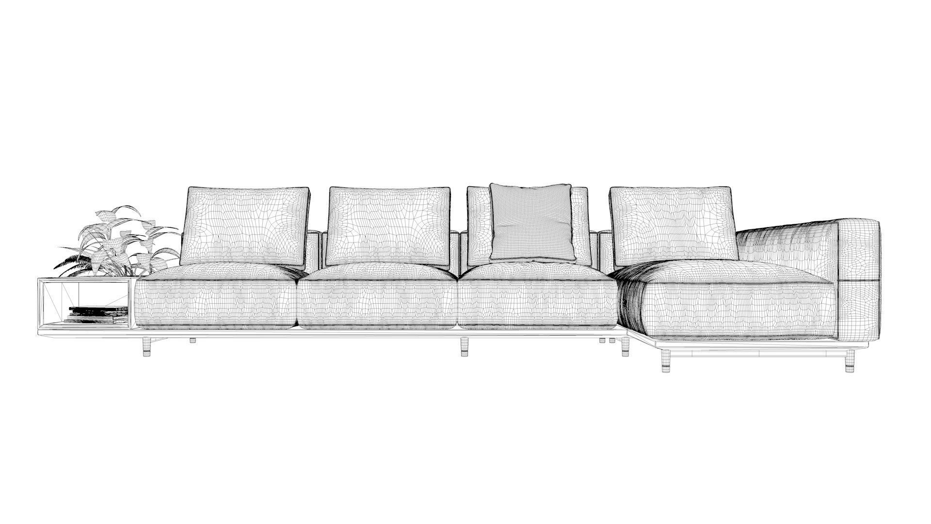 Modern Interior Sofa 3D model_8