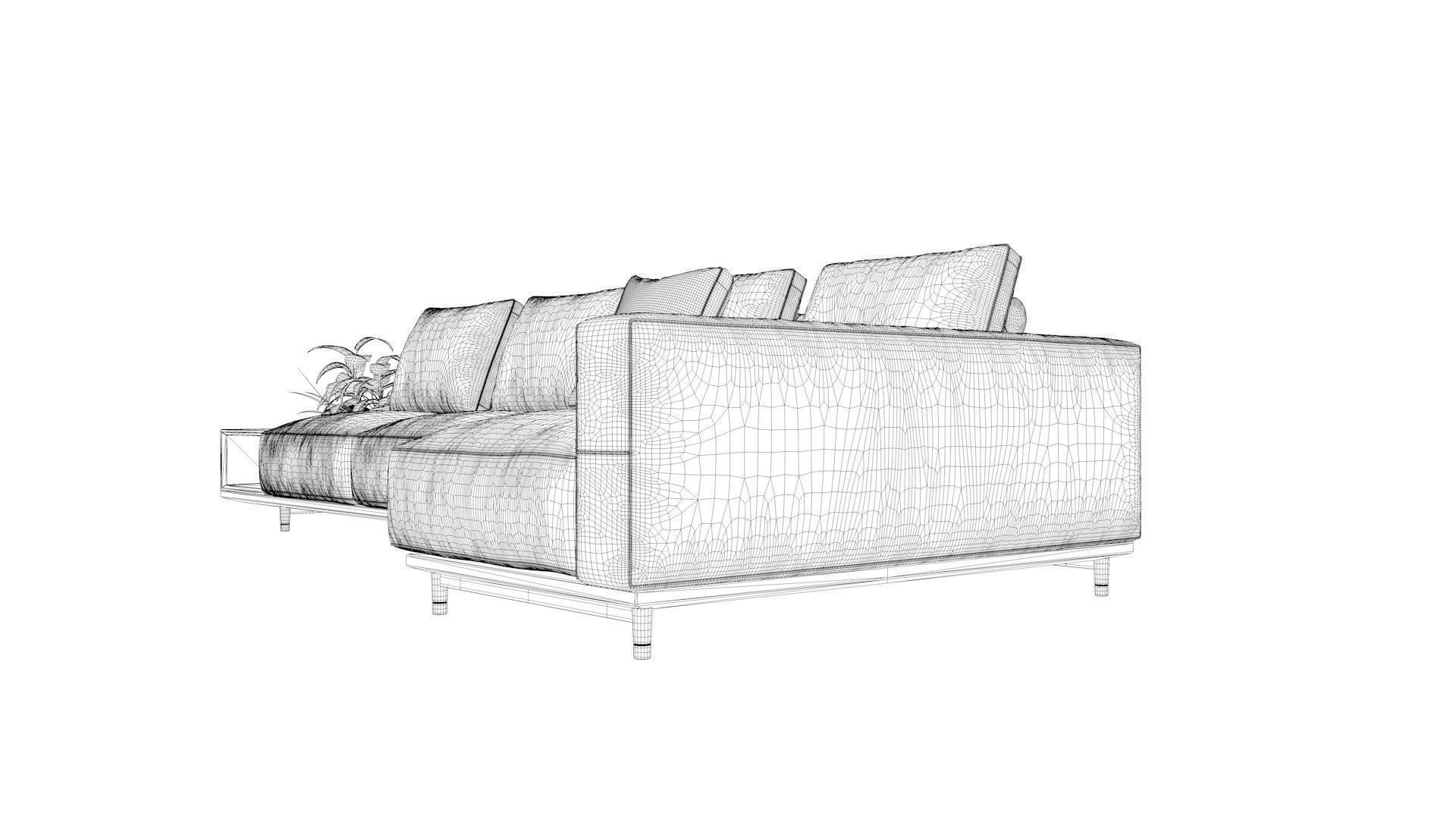 Modern Interior Sofa 3D model_7