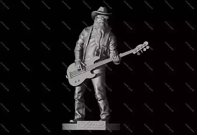 Dusty Hill ZZ Top 3dprinting