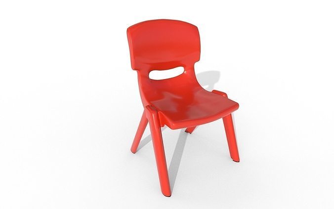 Plastic Chair Low-poly 3D model