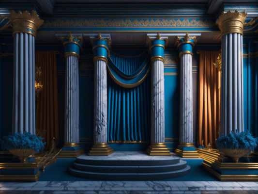 Fantasy Themed Image Backdrops Low-poly 3D model_4