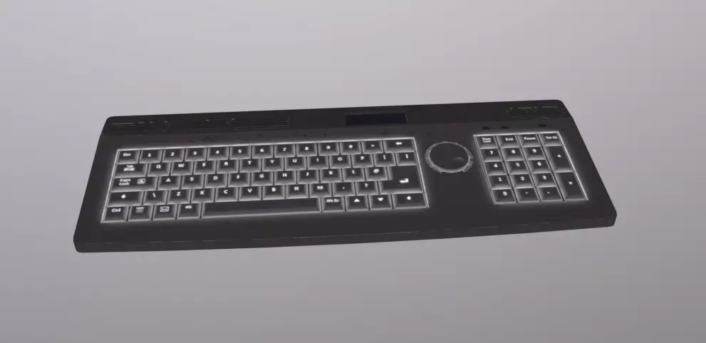 Keyboard Low-poly 3D model_0