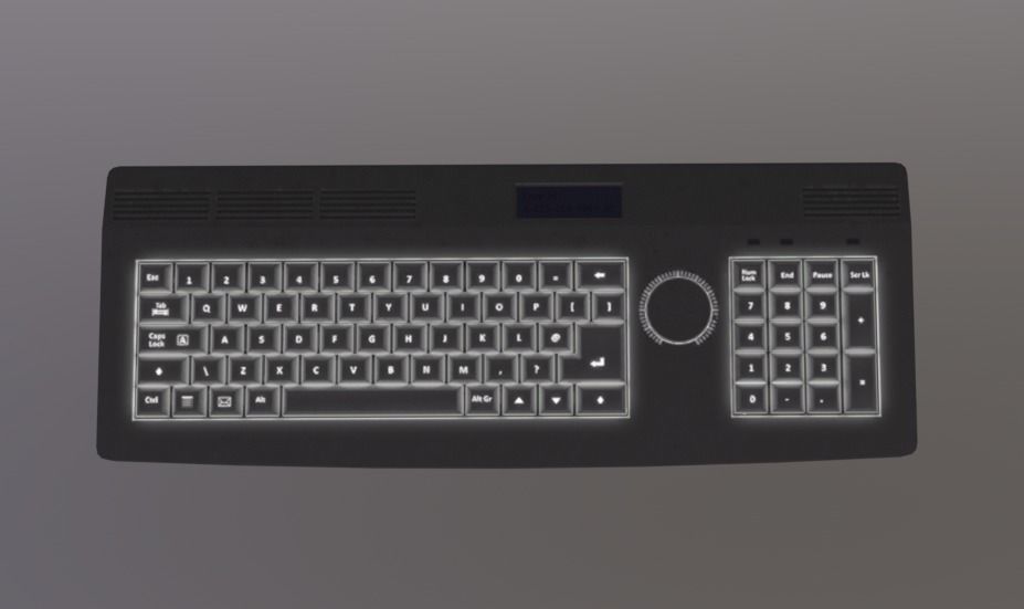 Keyboard Low-poly 3D model_4