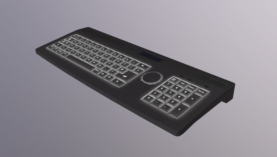 Keyboard Low-poly 3D model_2