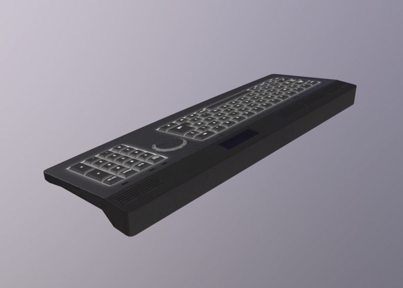 Keyboard Low-poly 3D model_3