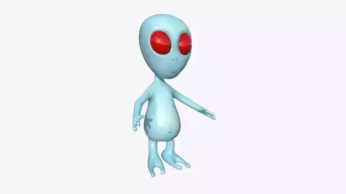 Cute Alien A08 Blue Red - Simple - Character Design Low-poly 3D model Cute Alien A08 Blue Red - Simple - Character Design Low-poly 3D model