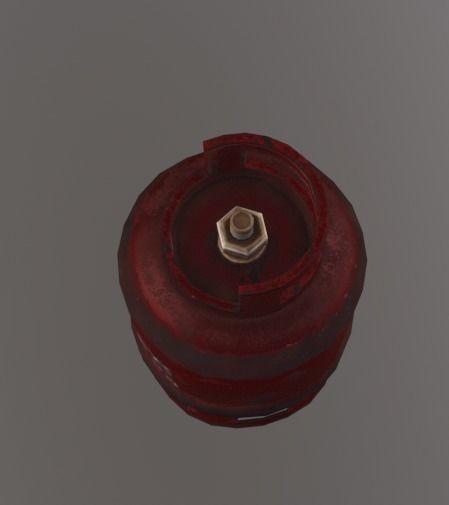 Gas Canister Low-poly 3D model_4