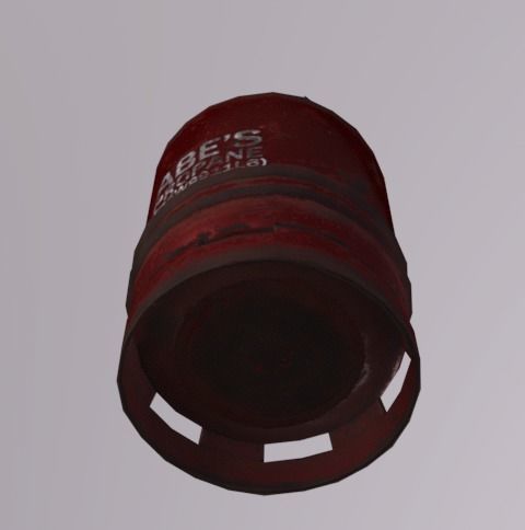 Gas Canister Low-poly 3D model_5