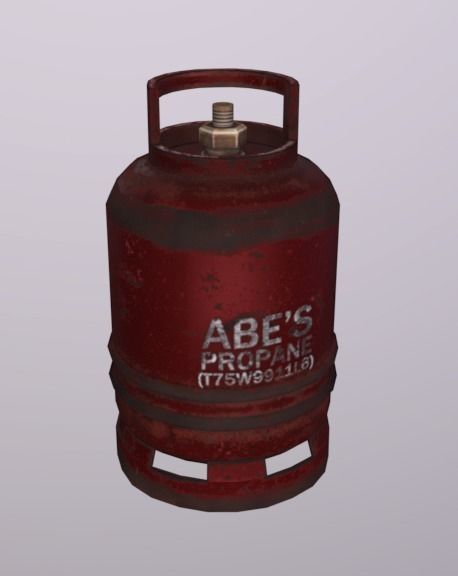 Gas Canister Low-poly 3D model_3