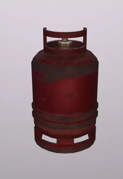 Gas Canister Low-poly 3D model_0