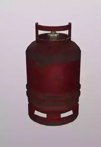 Gas Canister Low-poly 3D model