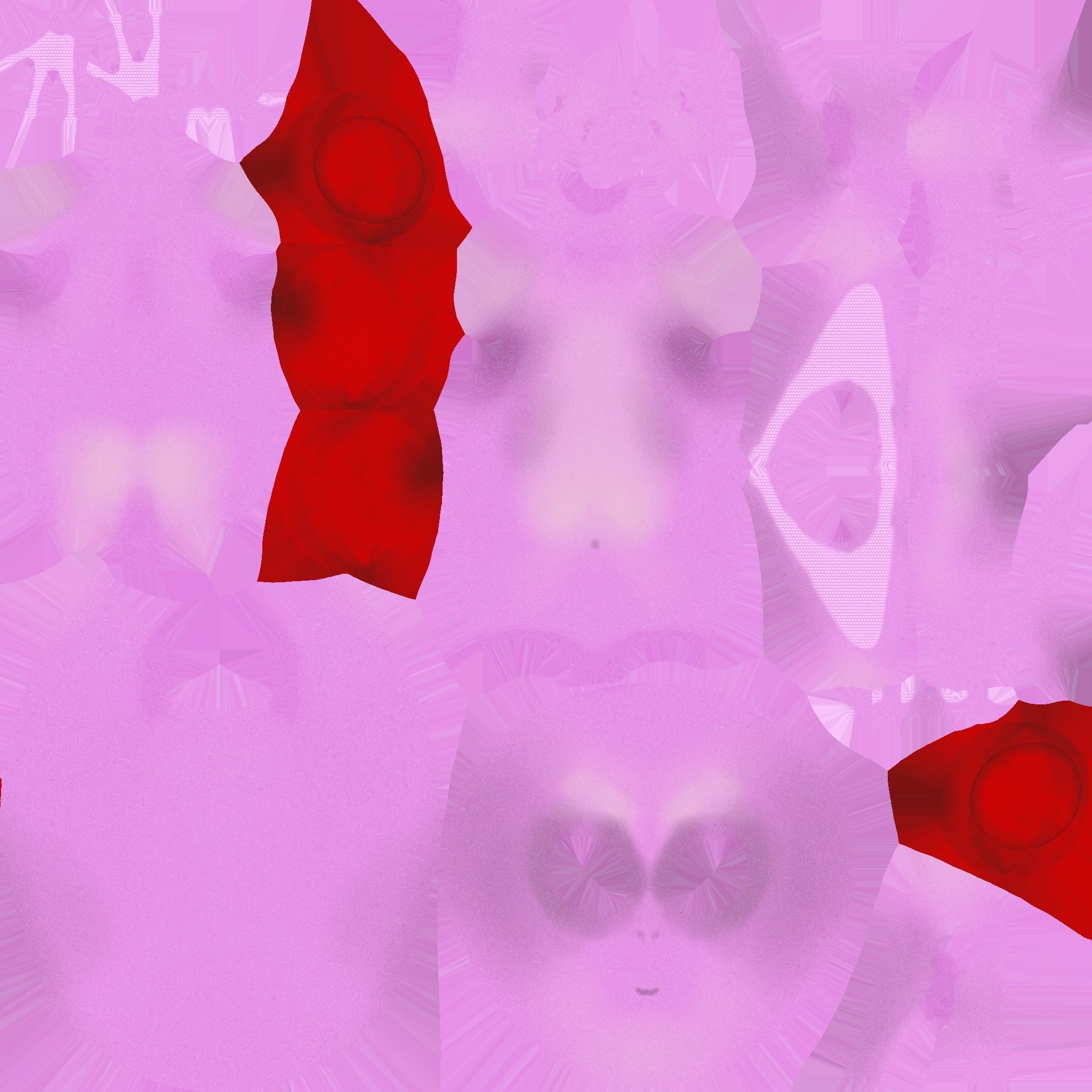 Cute Alien A10 Pink Red - Simple - Character Design Low-poly 3D model_22
