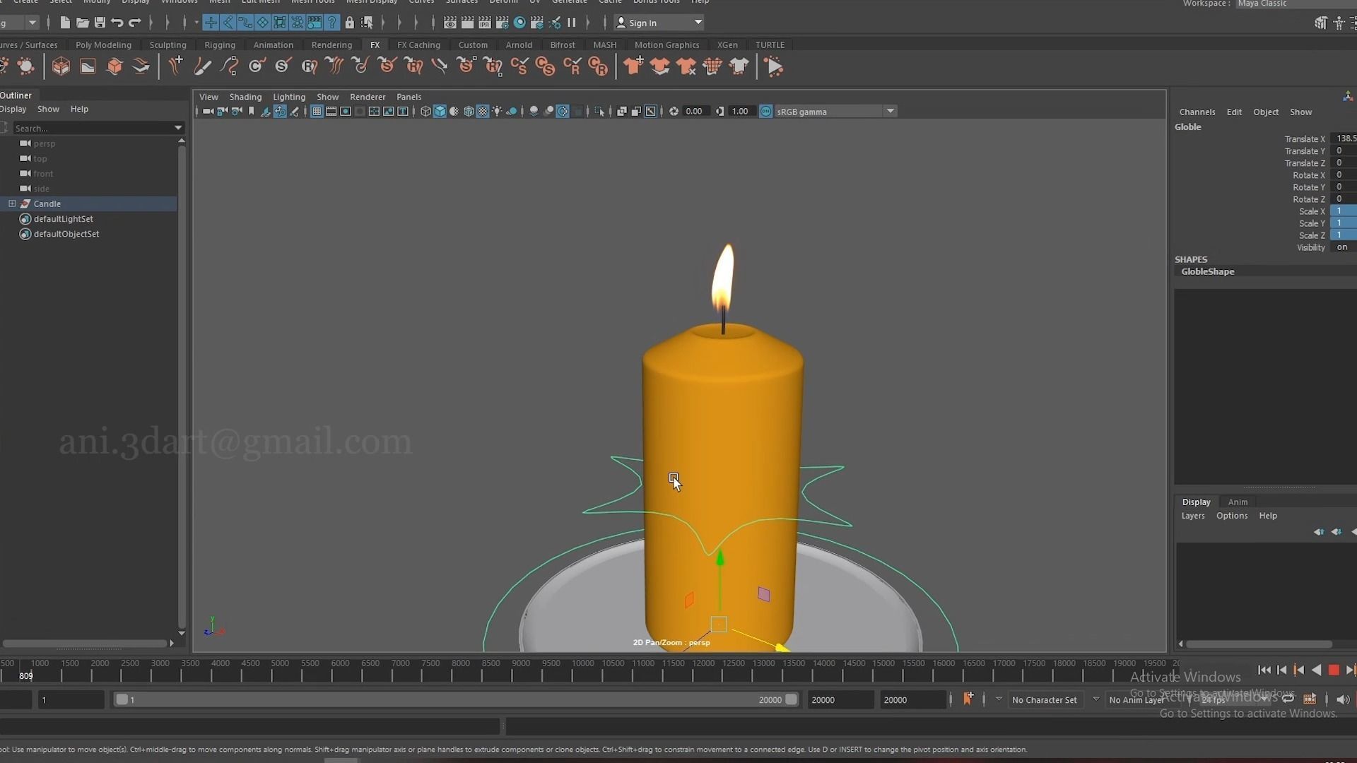 3D model Candle Dynamic Rig VR / AR / low-poly | CGTrader