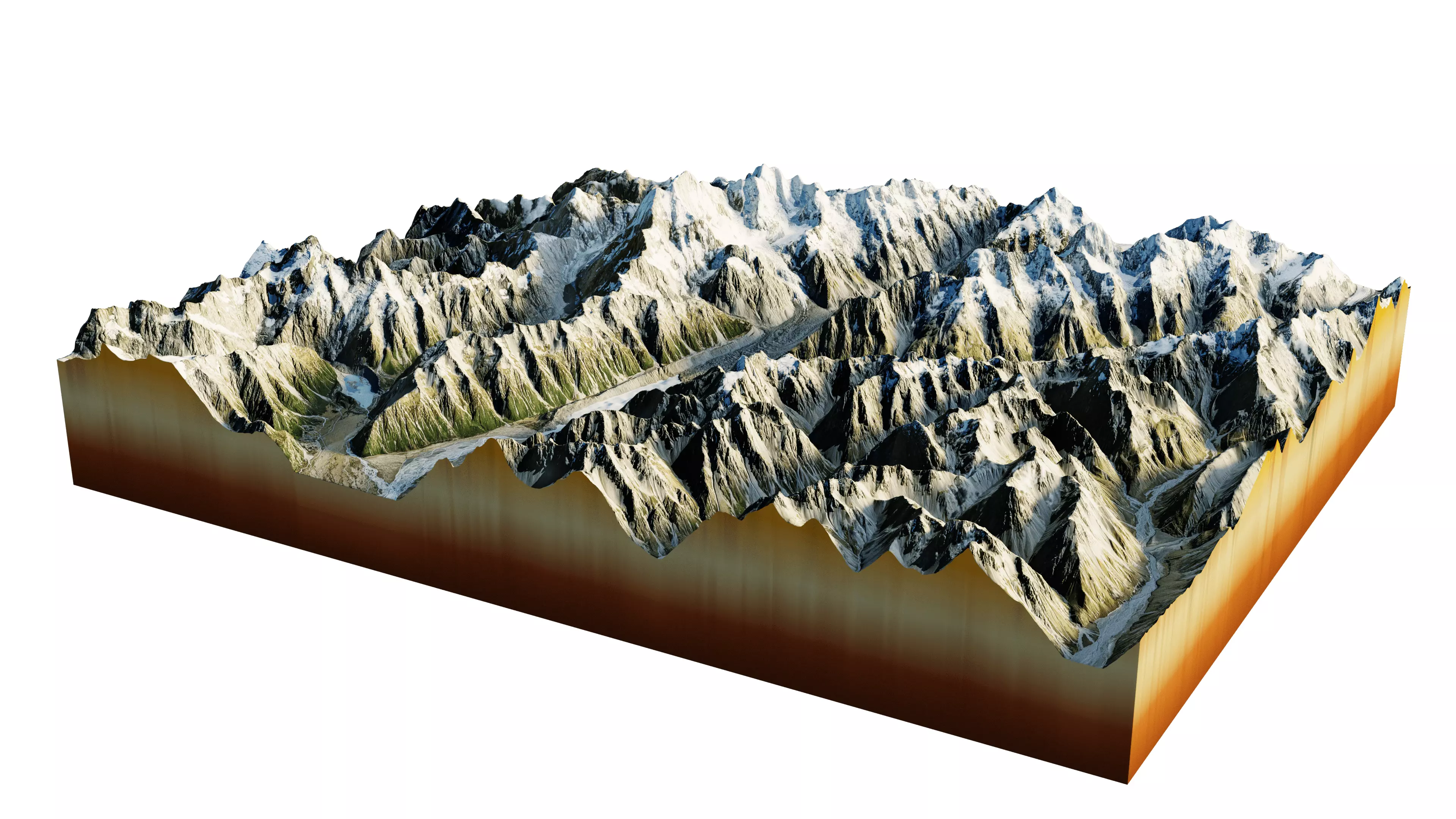  Mount Cook Southern Alps Mountain range 3D Model Terrain 3D model_0