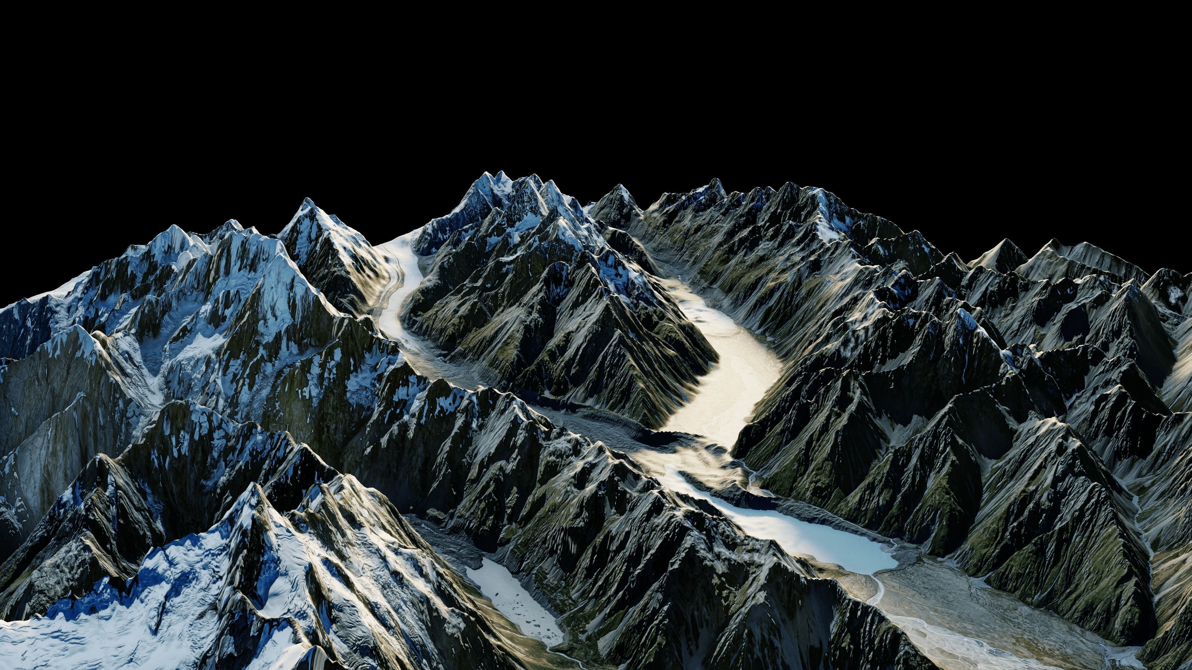  Mount Cook Southern Alps Mountain range 3D Model Terrain 3D model_1