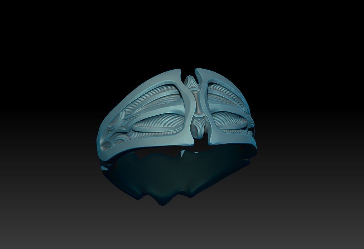 Modern Shield Ring Band 3D print model_11