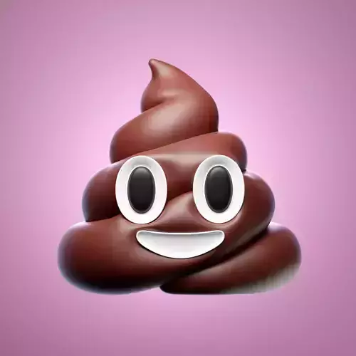 Pile of Poo emoji 3d icon Low-poly 3D model 3D model