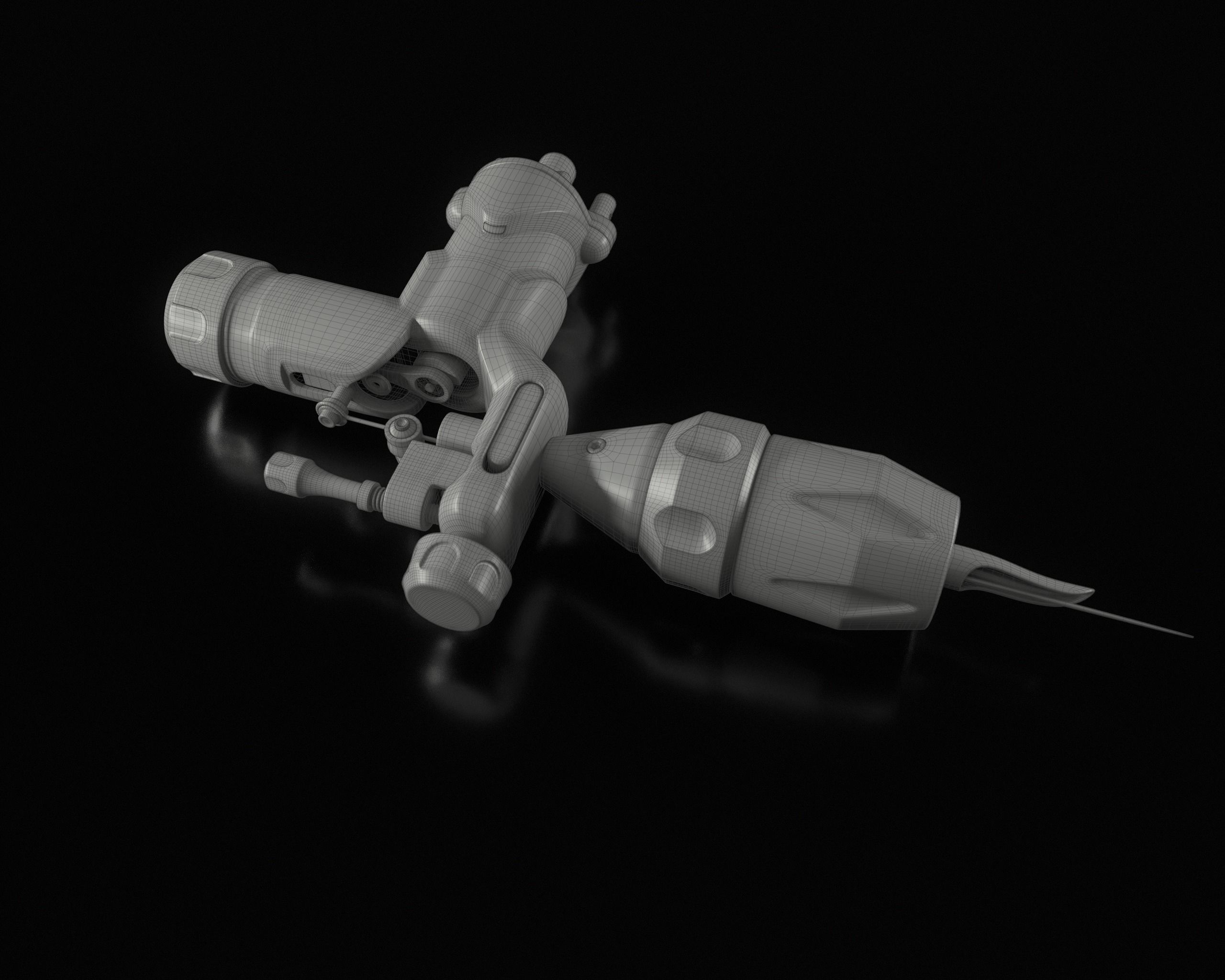 Rotary Tattoo Machine 3D Model Low-poly 3D model_24