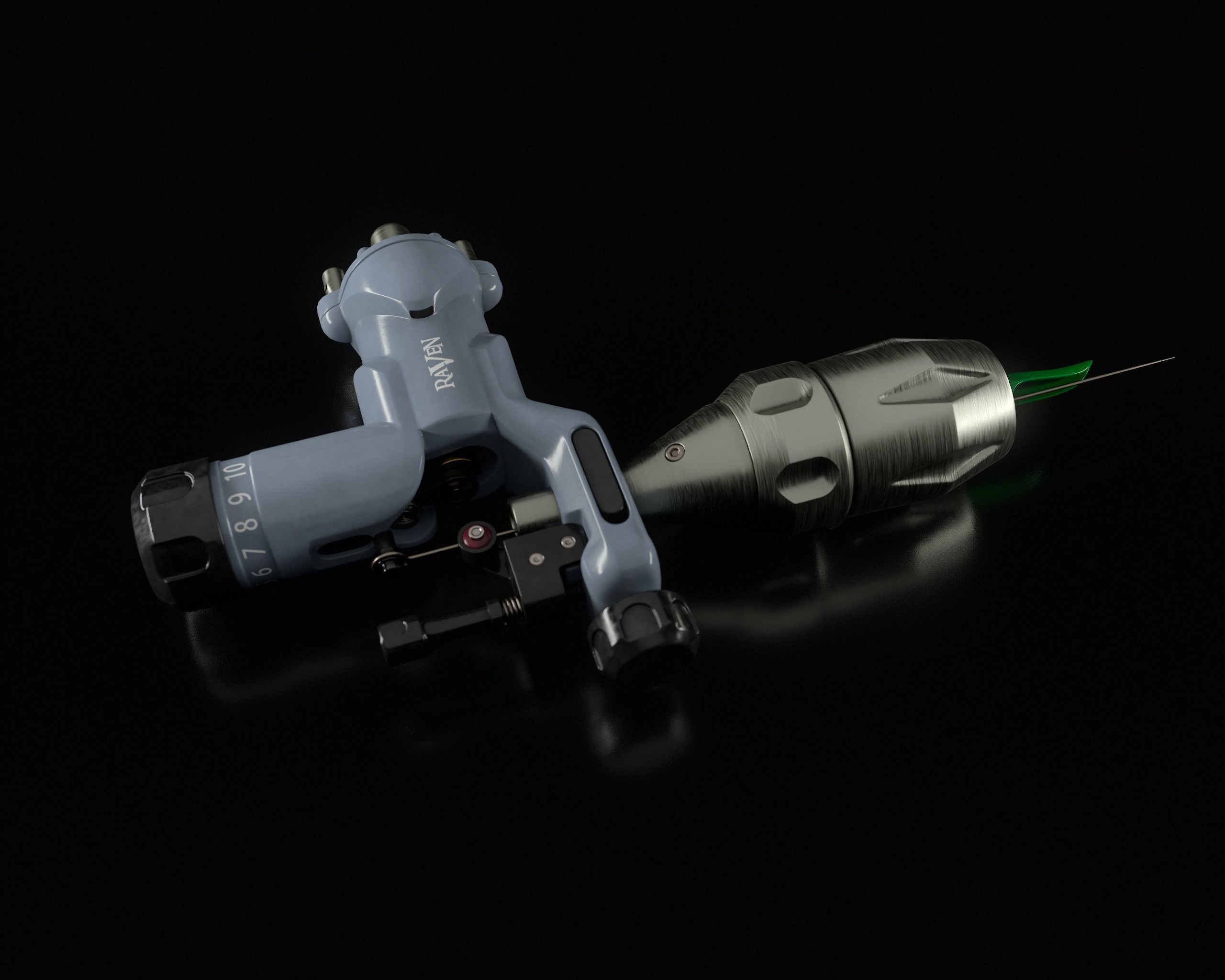 Rotary Tattoo Machine 3D Model Low-poly 3D model_35