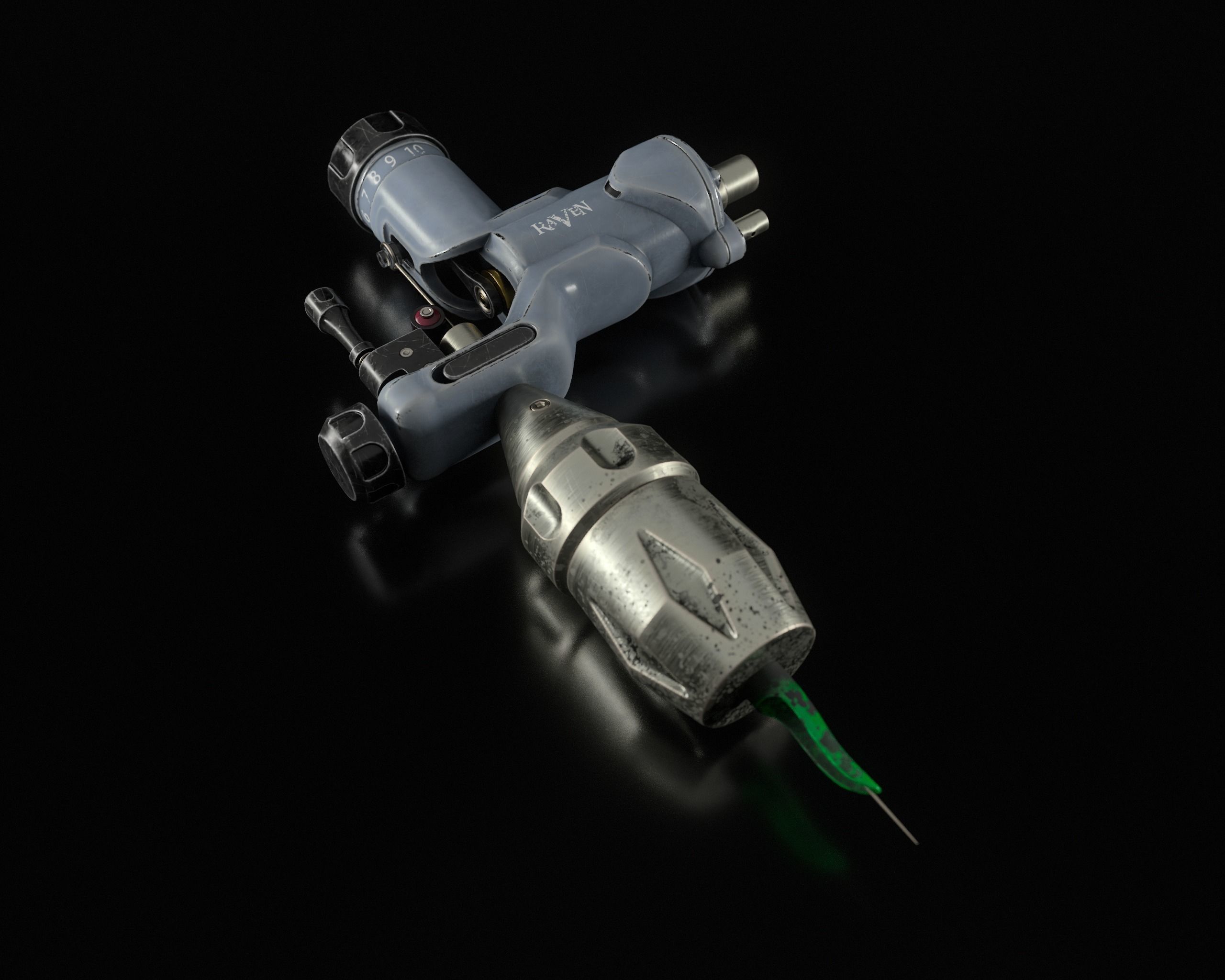 Rotary Tattoo Machine 3D Model Low-poly 3D model_13