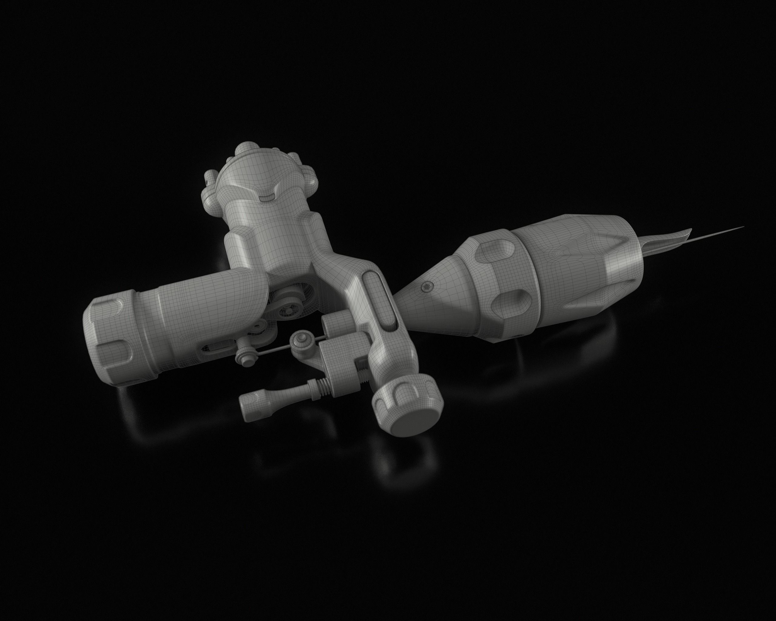 Rotary Tattoo Machine 3D Model Low-poly 3D model_25