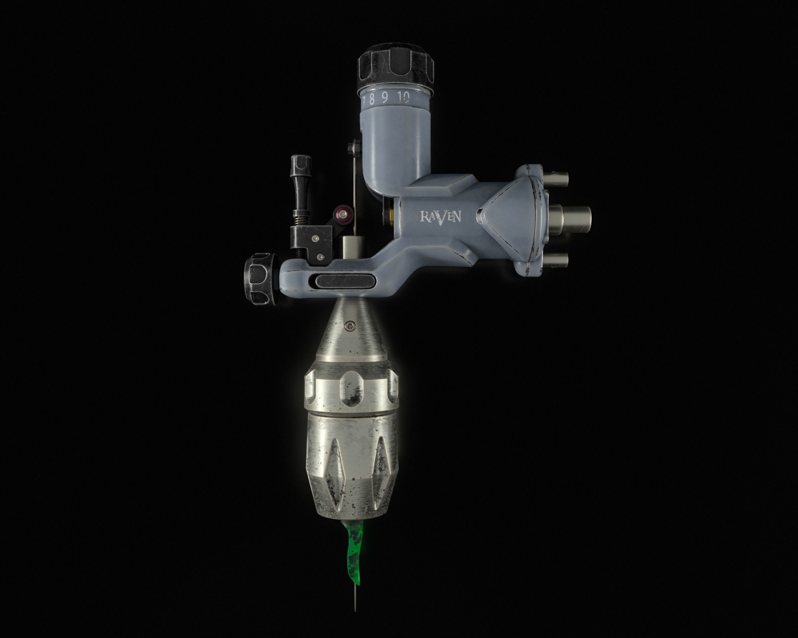 Rotary Tattoo Machine 3D Model Low-poly 3D model_2