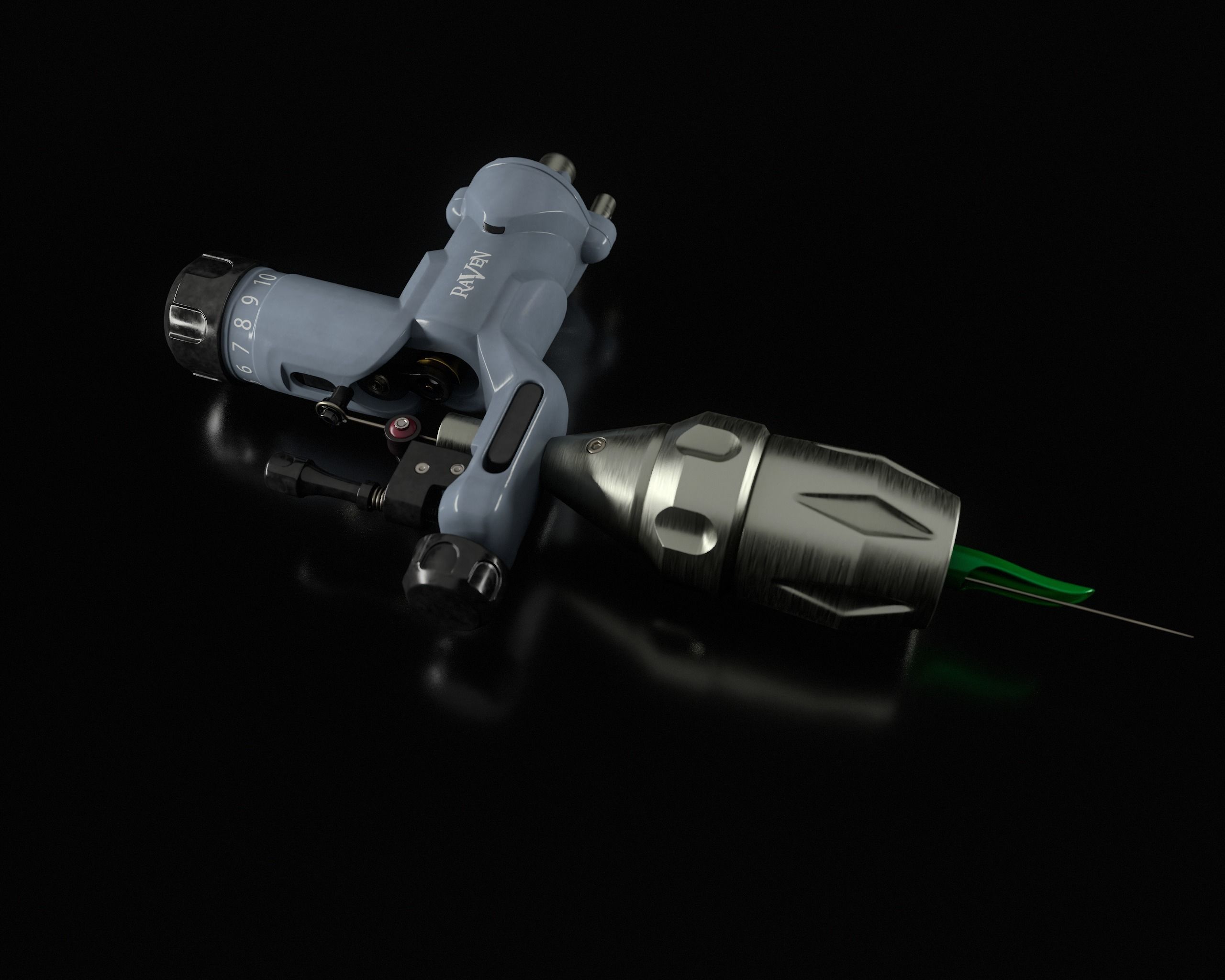 Rotary Tattoo Machine 3D Model Low-poly 3D model_34