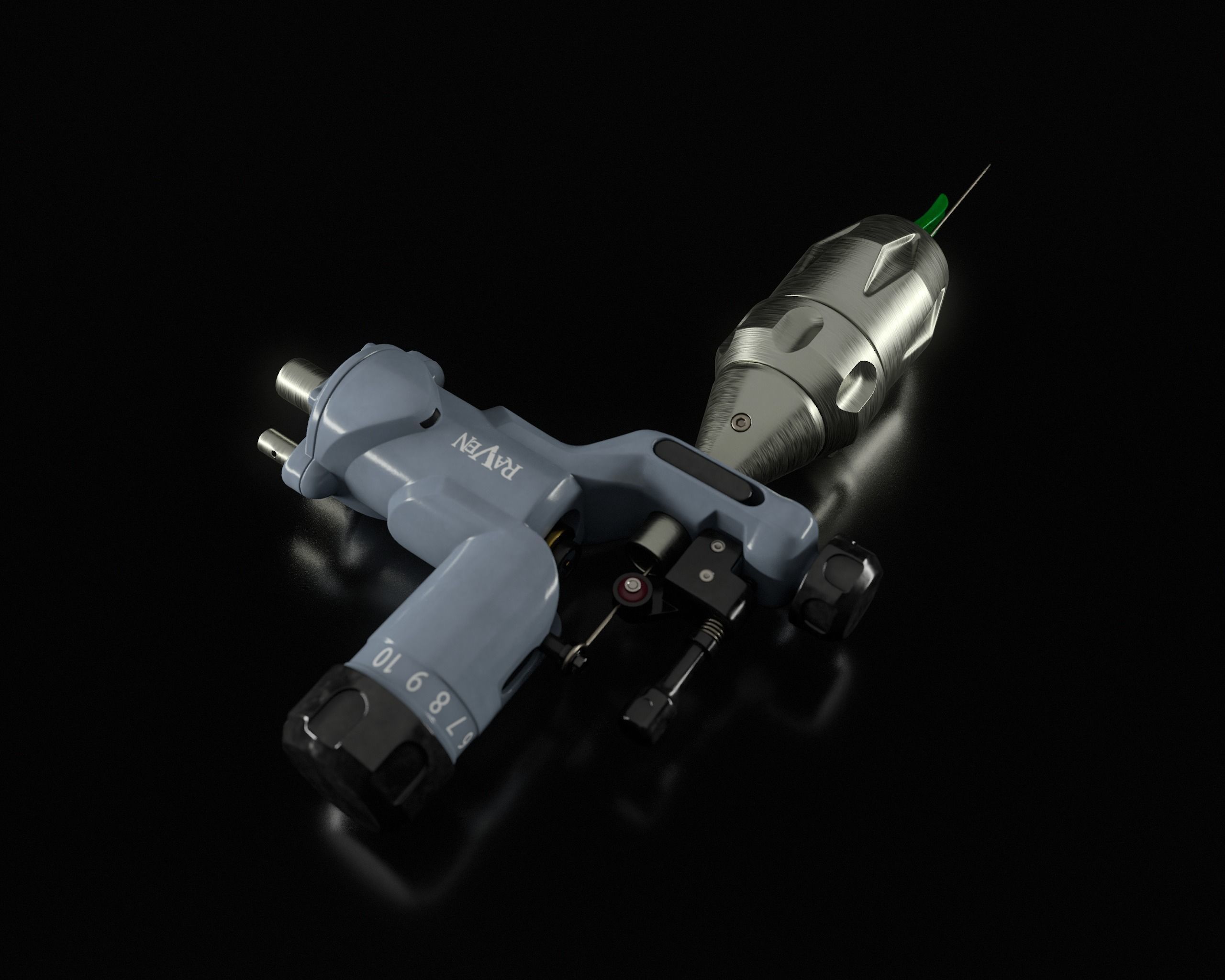 Rotary Tattoo Machine 3D Model Low-poly 3D model_36