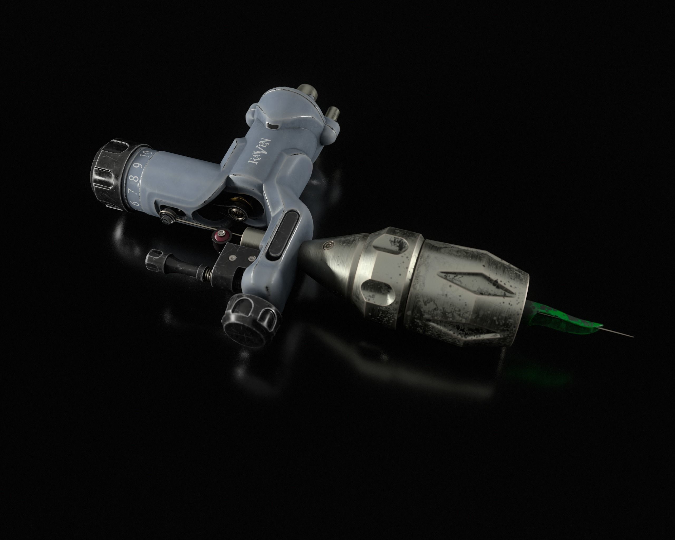 Rotary Tattoo Machine 3D Model Low-poly 3D model_14