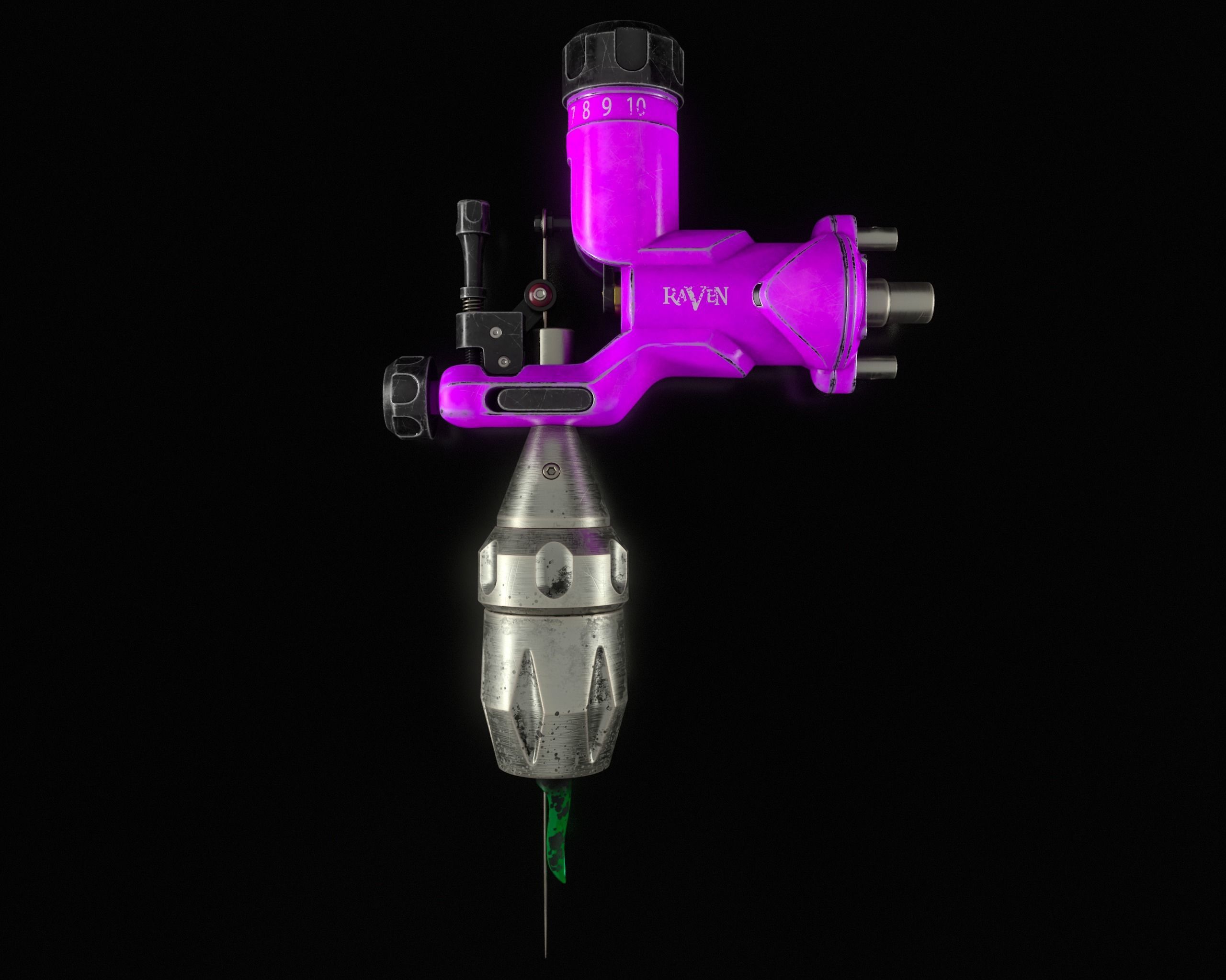 Rotary Tattoo Machine 3D Model Low-poly 3D model_5