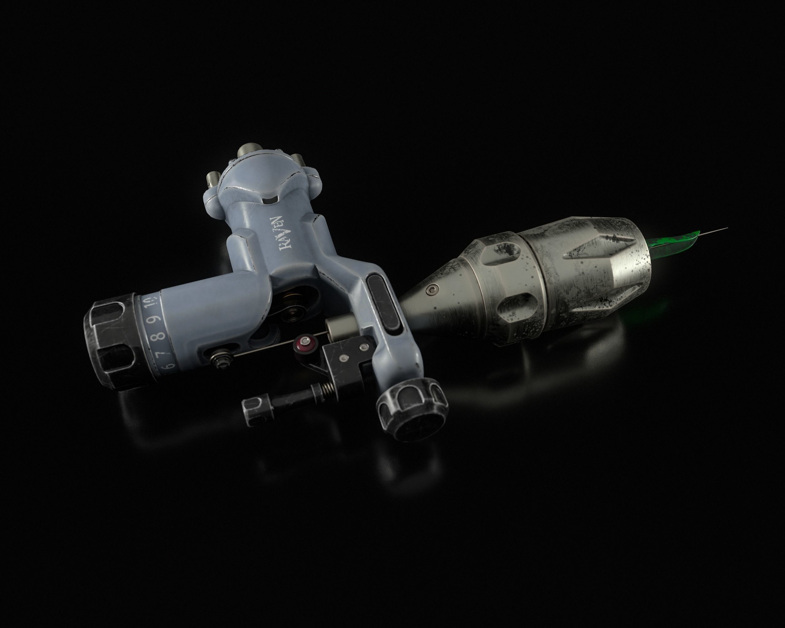 Rotary Tattoo Machine 3D Model Low-poly 3D model_15