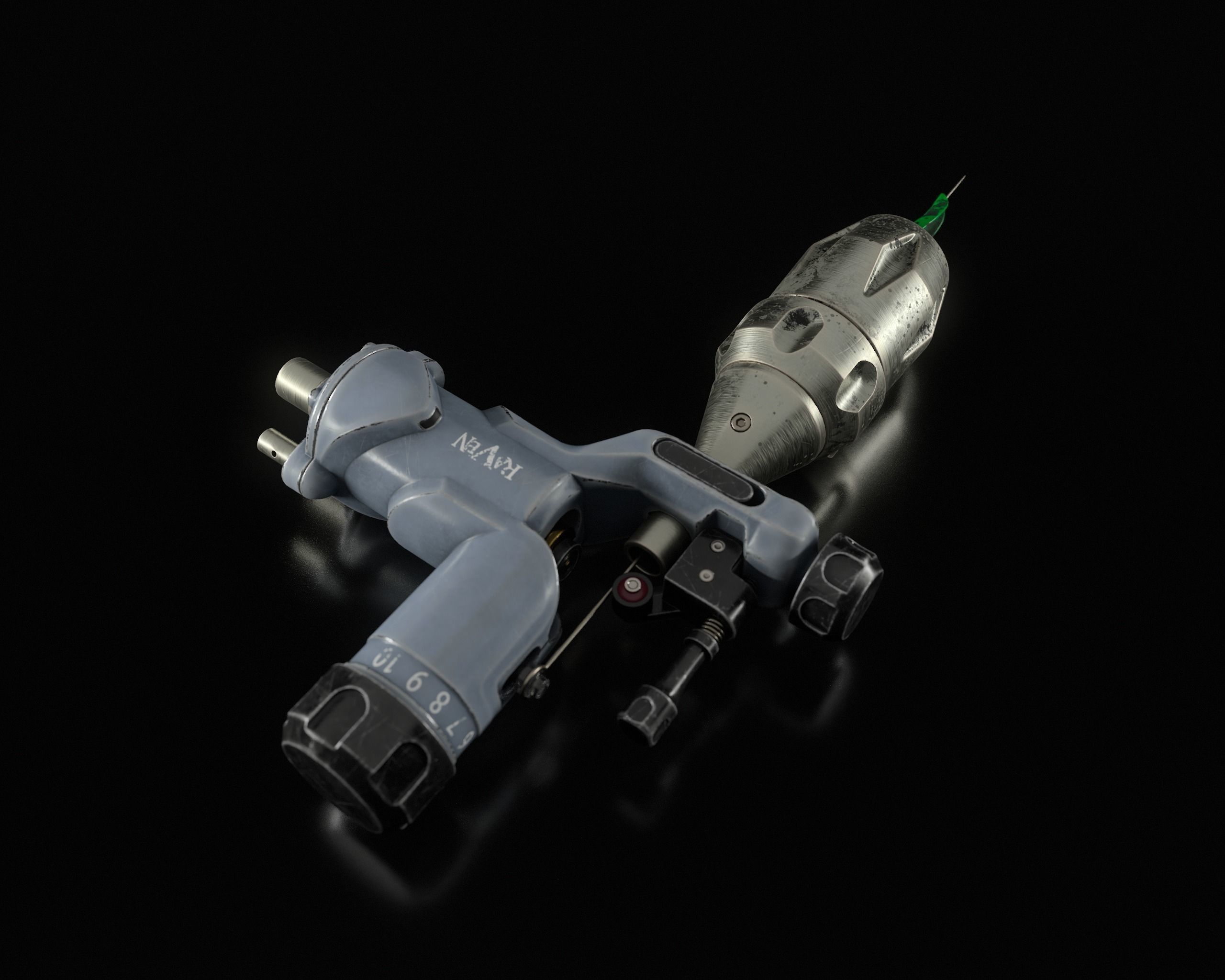 Rotary Tattoo Machine 3D Model Low-poly 3D model_16
