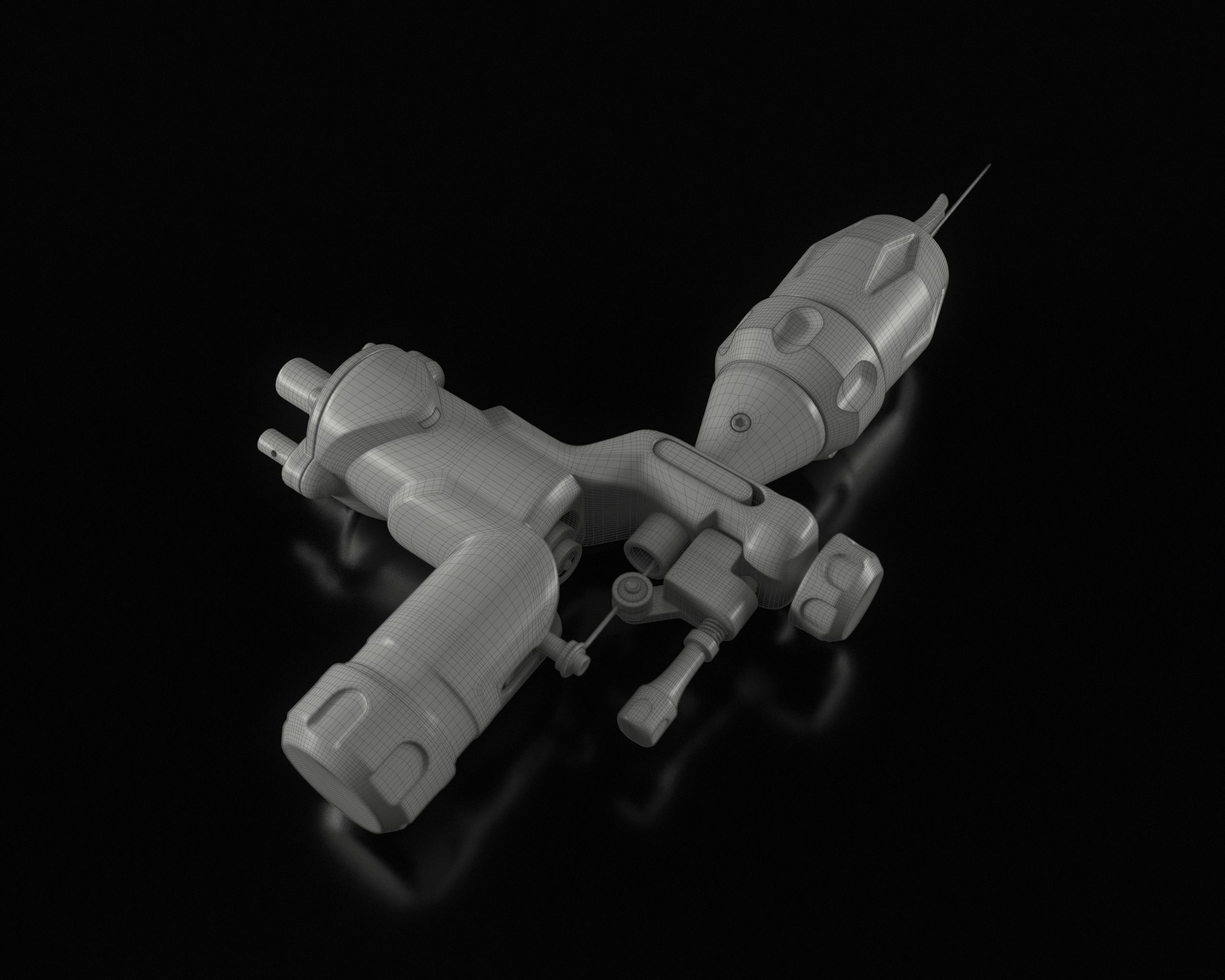 Rotary Tattoo Machine 3D Model Low-poly 3D model_26