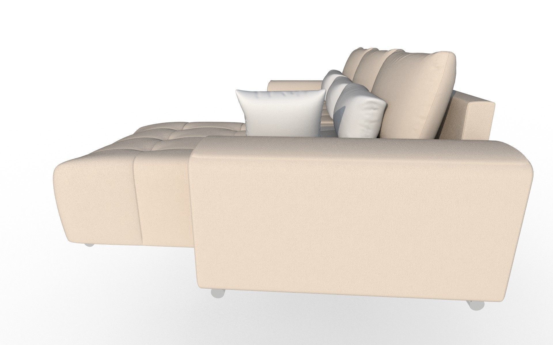 Modern Sofa Low-poly 3D model_4