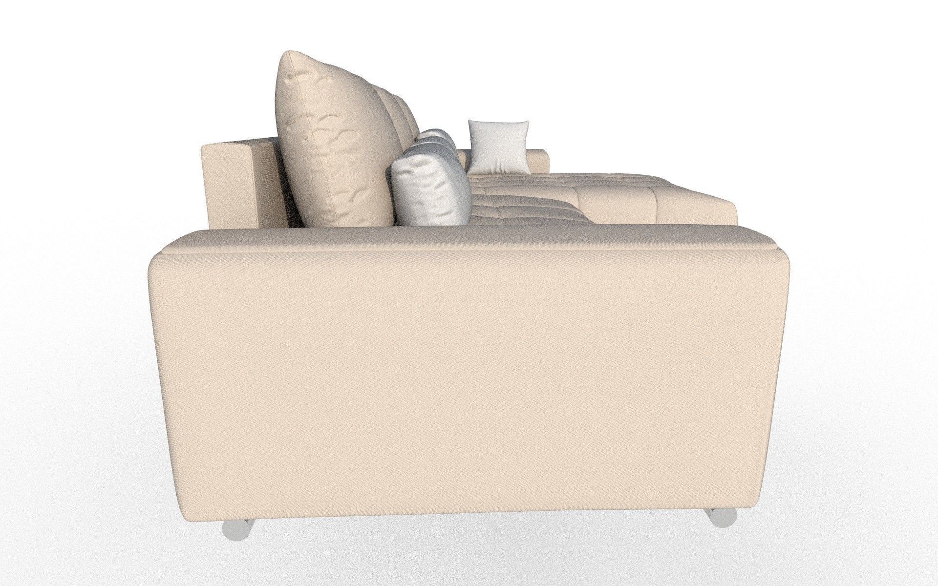 Modern Sofa Low-poly 3D model_8