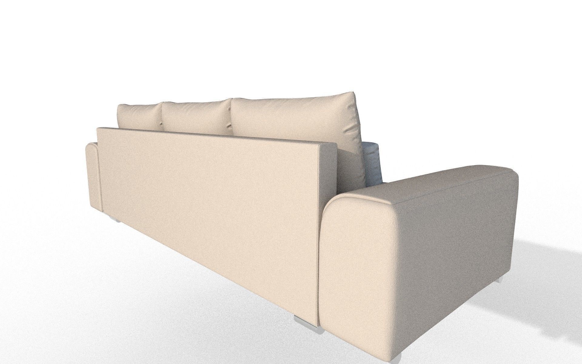 Modern Sofa Low-poly 3D model_7