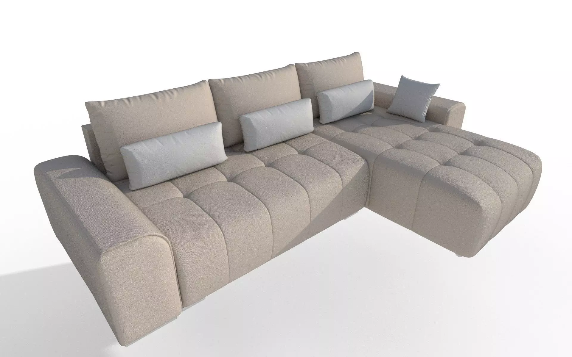Modern Sofa Low-poly 3D model_0